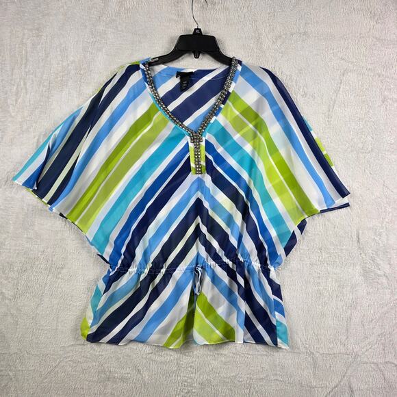 Lane Bryant Other - Women's Lane Bryant Swim Suit Coverup Size 14/16 Blue and Green  Batwing